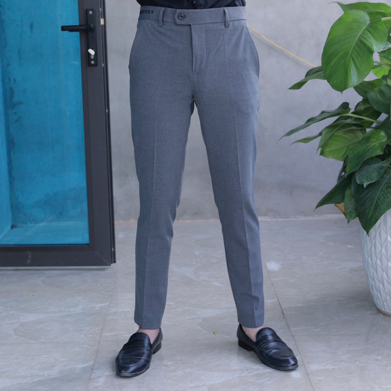 Quần Âu Nam Vải Thêu Chữ , Quần Tây Âu Cạp Thêu, Dáng ôm, Chất vải xịn không giãn không bai không xù