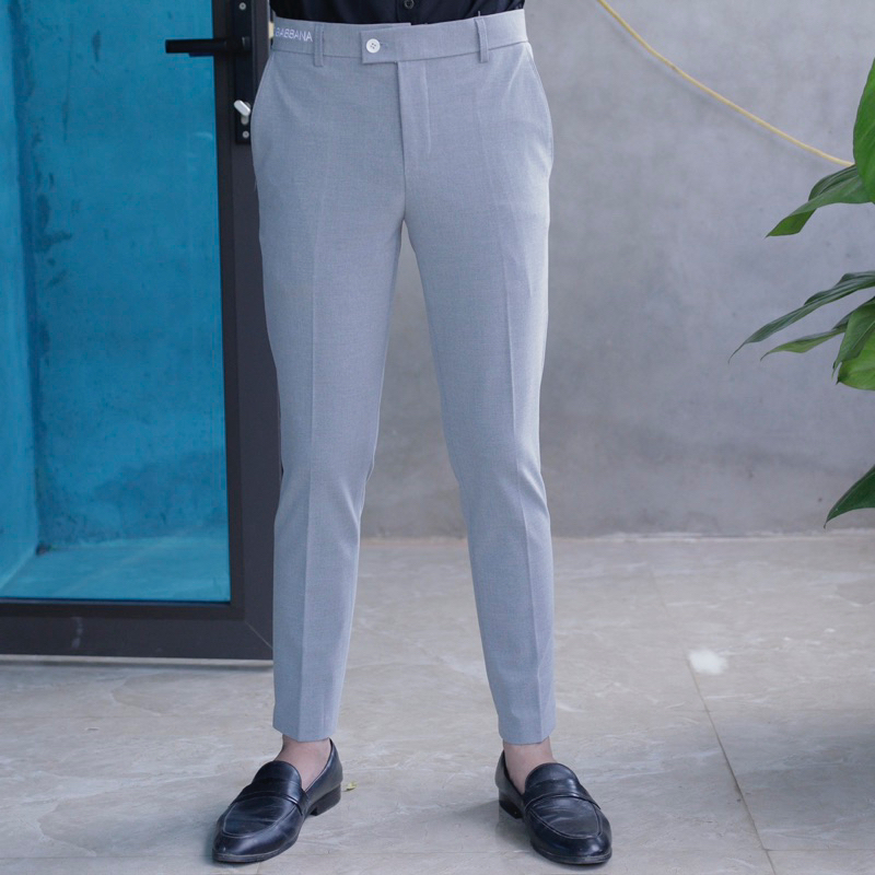 Quần Âu Nam Vải Thêu Chữ , Quần Tây Âu Cạp Thêu, Dáng ôm, Chất vải xịn không giãn không bai không xù