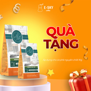 Cà phê rang xay e-sky coffee nguyên chất rang mộc cafe pha phin pha máy cold brew 250g