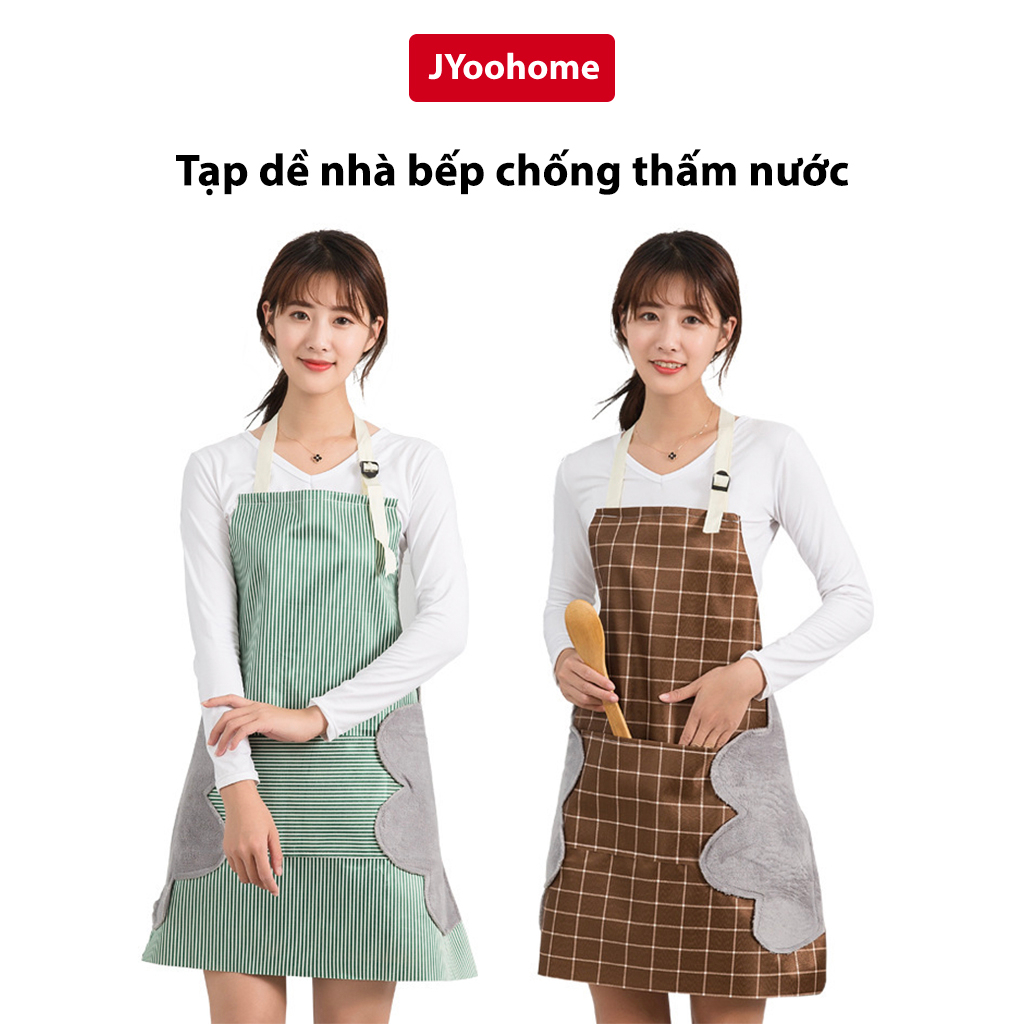 Tạp Dề Nhà Bếp JYoohome Chống Thấm Nước Dễ Thương Có Túi Lớn Cho Nam Và Nữ Tạp Dề bếp nấu ăn thời trang