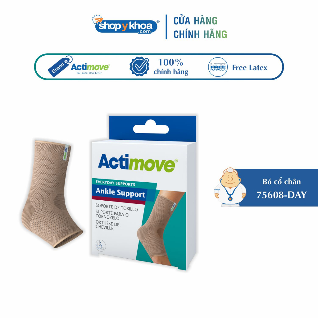 Bó Cổ Chân Actimove Ankle Support, Màu Da [75608-DAY] - Nhập Khẩu Châu Âu (1 Cái)