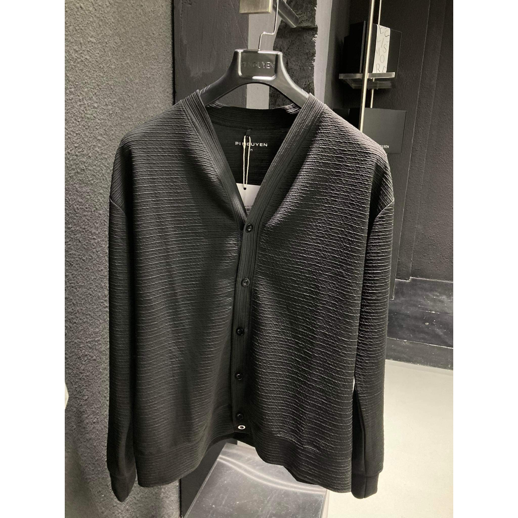 Áo khoác cardigan đen trơn basic unisex