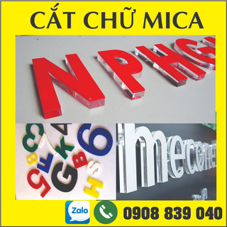 CẮT CHỮ MICA - TẤM KHỔ LỚN 0k