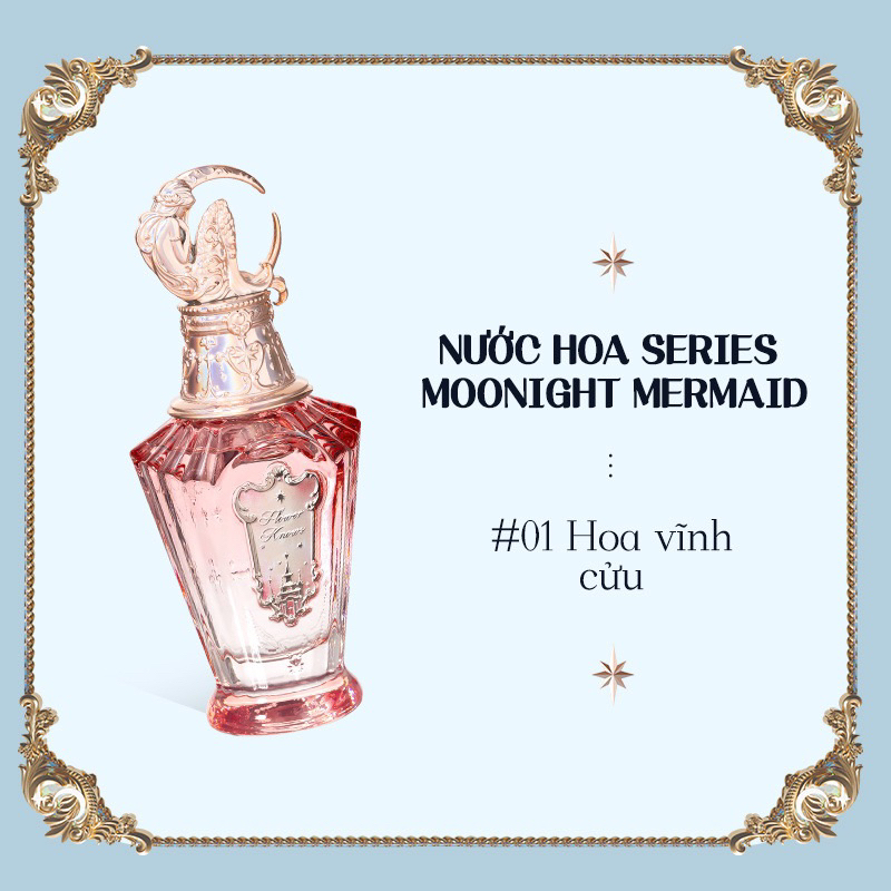Chỉ còn chai Xanh - Flower Knows - Nước Hoa 50ml Dòng Nàng Tiên Cá Ánh Trăng - Mermaid