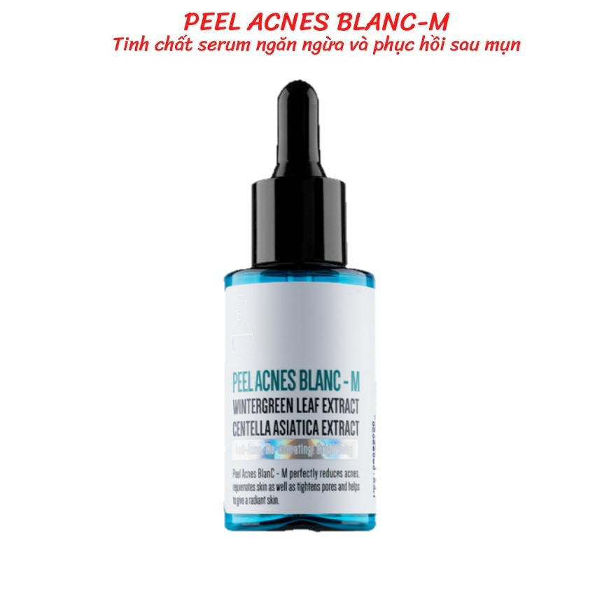 Serum ngừa mụn thâm kiềm nhờn và phục hồi dưỡng trắng da Detoxblanc-Peel acnes M 30ml