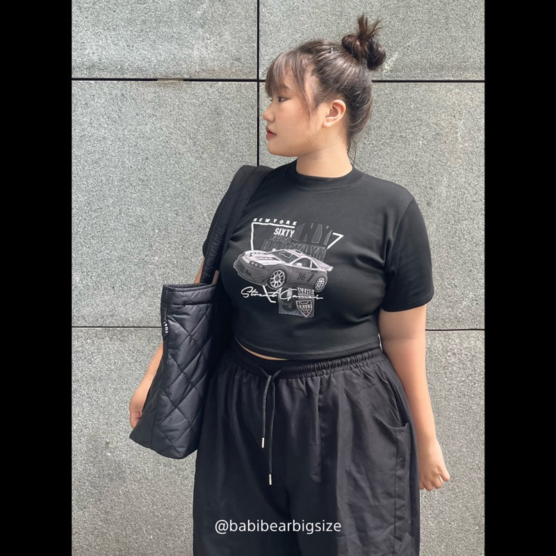 ÁO CROPTOP CAR NY CHẤT BOZIP BIGSIZE 60-90KG