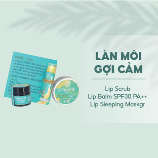 🅲🅾🅼🅱🅾 làn môi gợi cảm - tẩy tế bào chết môi, son dưỡng & mặt nạ ngủ môi - handmade by guby homemade