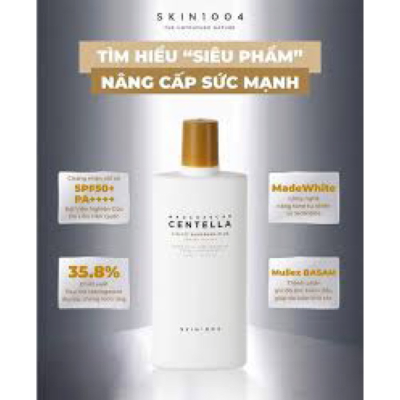 Kem chống nắng Centella Skin1004 Chiết Xuất Rau Má Cho Da Nhạy Cảm  - Không chứa parabens, dầu khoáng 50ml