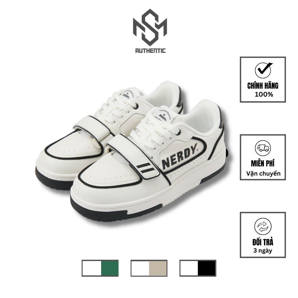 Giày sneaker Nerdy chính hãng Hàn Quốc - giày thể thao nam nữ City Beam phối viền năng động | 시티 빔