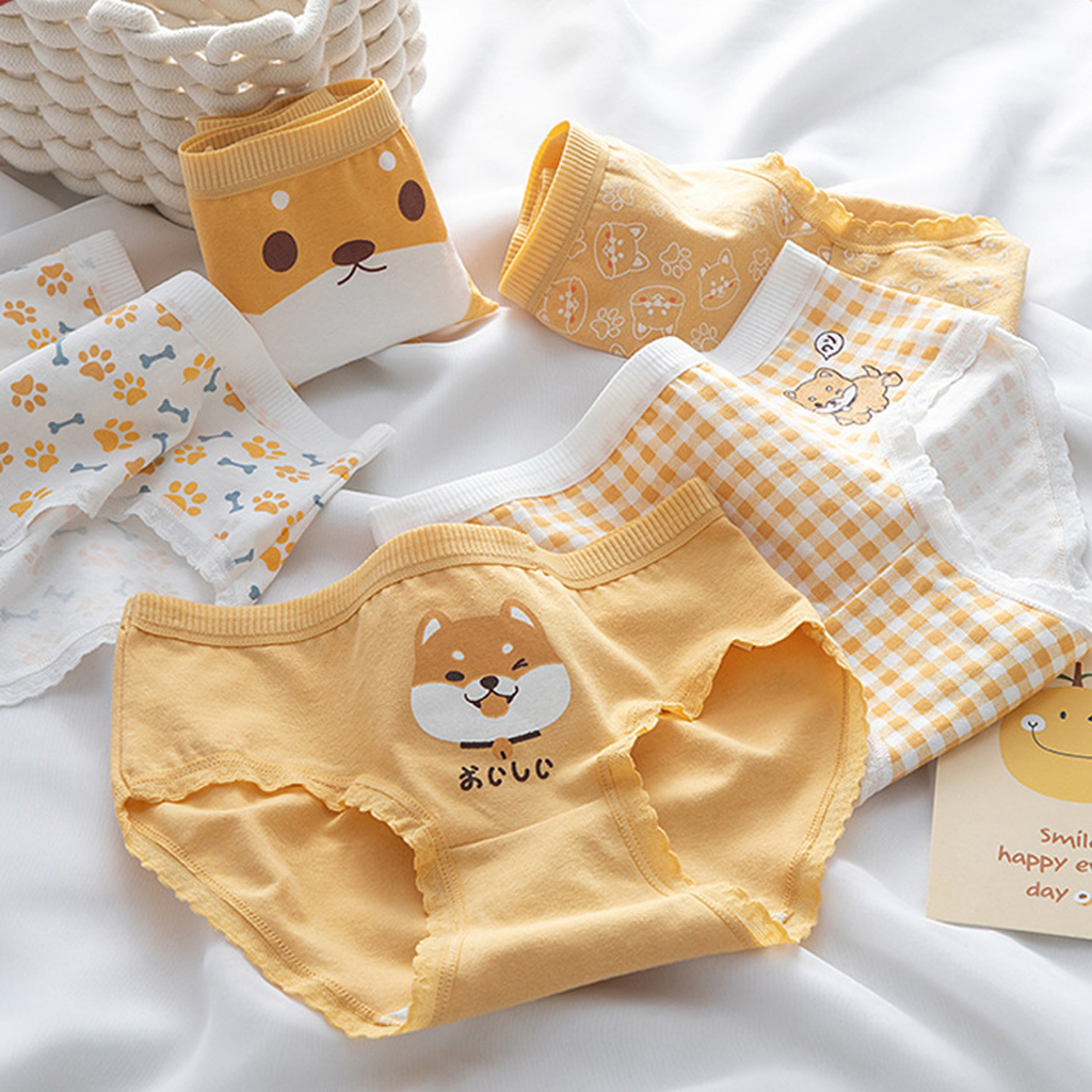 Quần lót nữ cotton bé gái viền ren hình gấu dễ thương cute quyến rũ đẹp 02