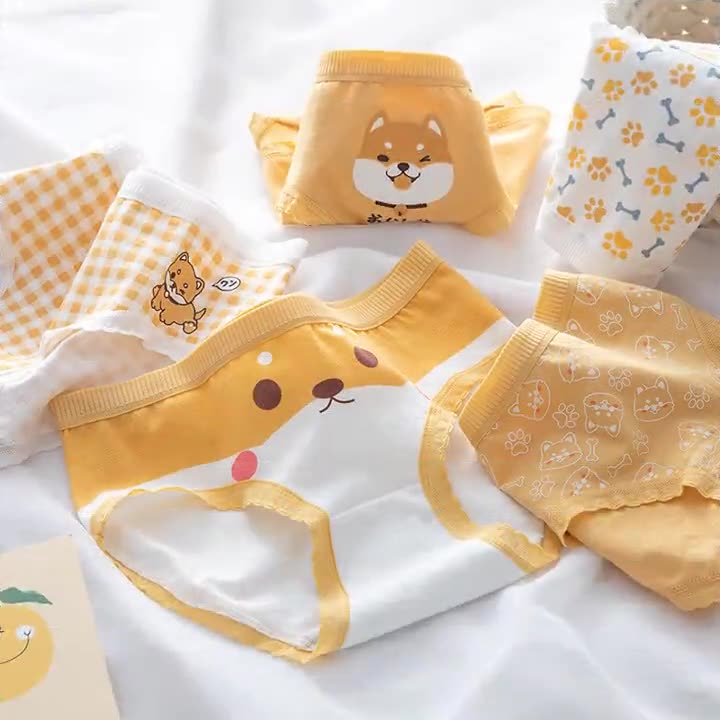 Quần lót nữ cotton bé gái viền ren hình gấu dễ thương cute quyến rũ đẹp 02