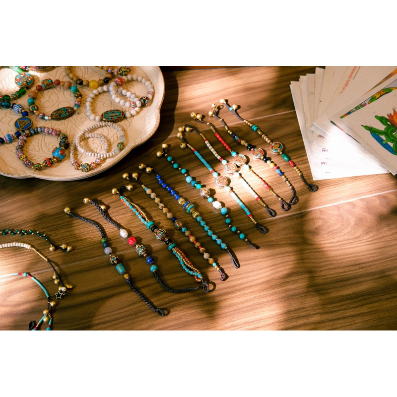 Vòng Tay, Lắc Tay Tây Tạng phối Charm Hạt Thời Trang Boho Nam Nữ