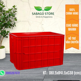 Thùng nhựa đựng hải sản, thùng hải sản, quần áo, bát đĩa KT 61.5*41.5*38 cm nhựa Việt Nhật