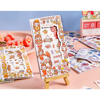 Sticker Cô Gái Dễ Thương 4 Tấm Dán
