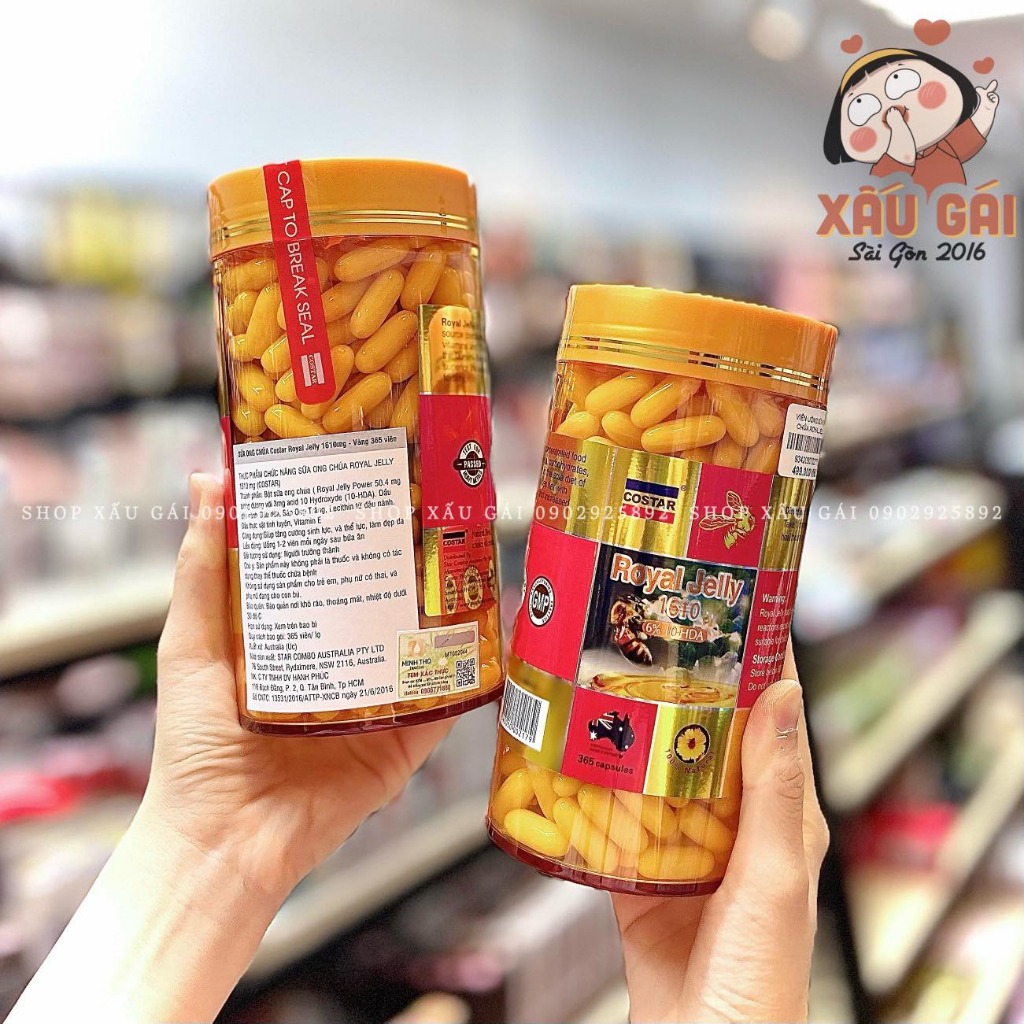 Viên Uống Sữa Ong Chúa Costar Royal Jelly 1610mg 365 Viên