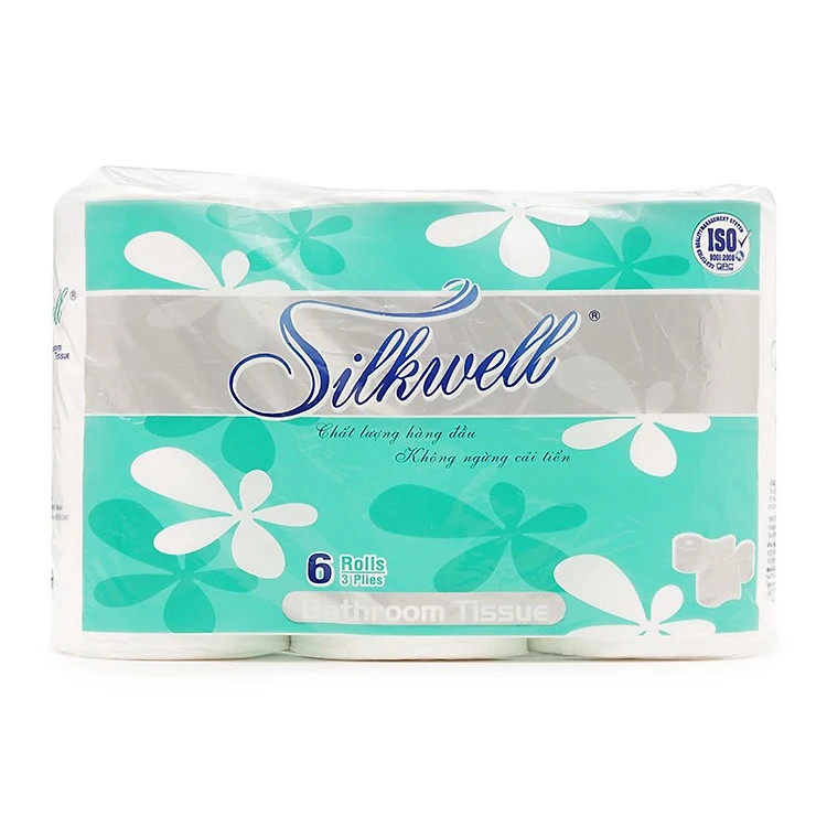 Giấy vệ sinh cao cấp Silkwell 6 cuộn 3 lớp chính hãng mềm mịn siêu dai