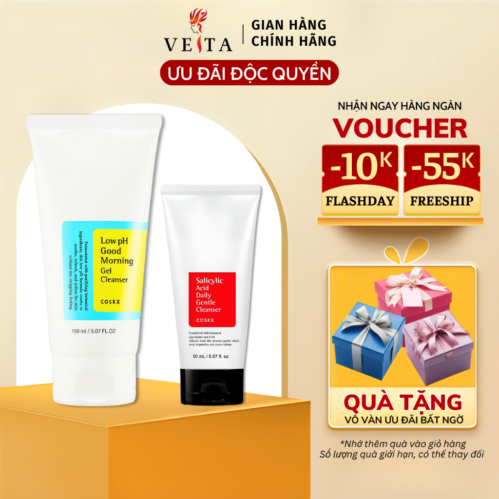 Sữa Rửa Mặt Cosrx Bha Gel Cleanser Cho Da Dầu Mụn Trà Xanh Tẩy Tế Bào Chết Dưỡng Cấp Ẩm Trắng Sáng Da Làm Sạch 150Ml