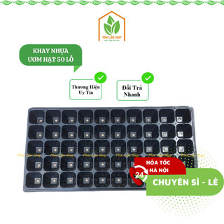Khay ươm hạt giống 50 lỗ loại tốt, vỉ ươm cây con, khay nhựa ươm hạt mầm rau củ quả và hoa hiệu quả - Phúc Lâm Shop