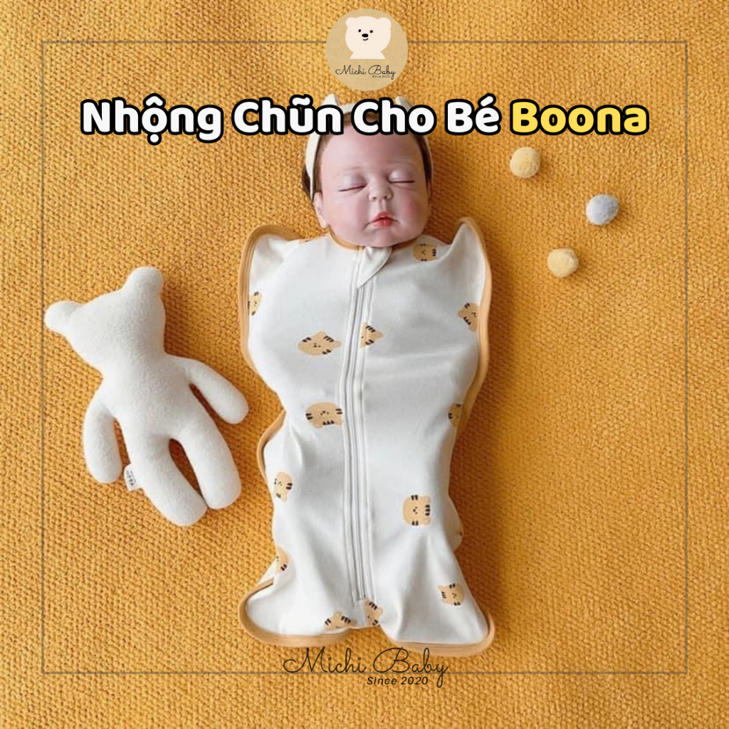 Nhộng chũn Bonna quấn chũn túi ngủ cho bé ngủ ngon an toàn tiện lợi