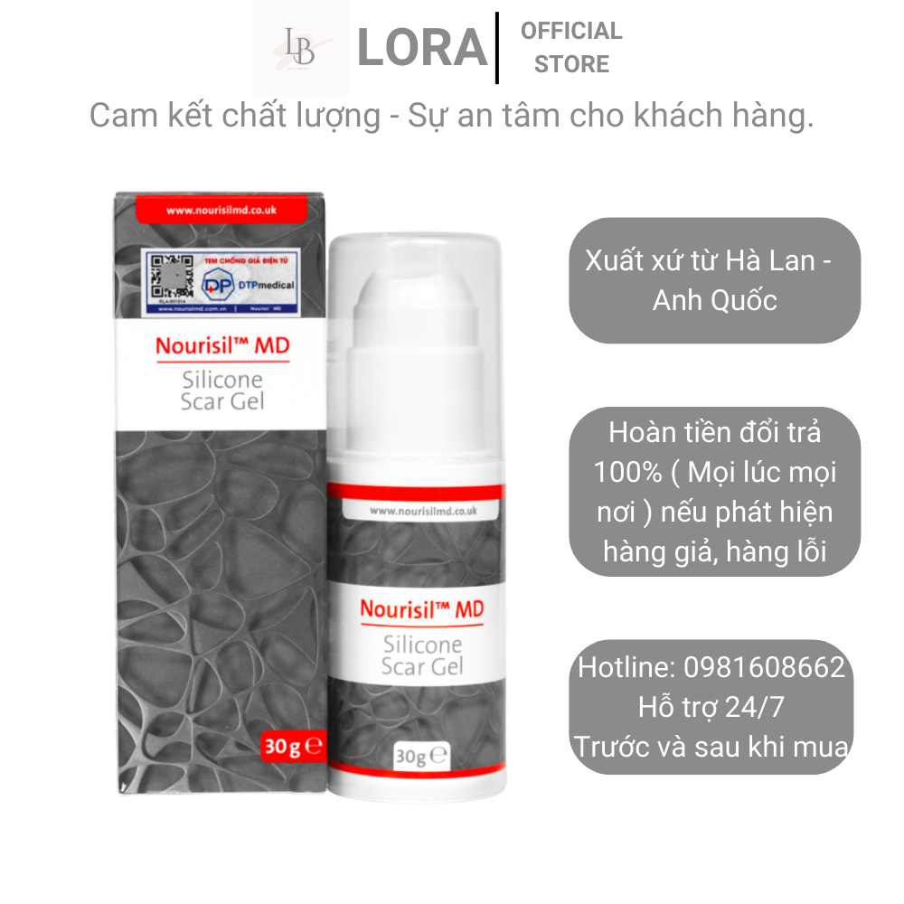 Nourisil MD - silicone gel chăm sóc sẹo của Hà Lan - Anh Quốc