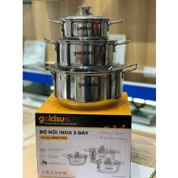 Bộ Nồi Inox 5 Đáy Goldsun GPS1723 Đun Từ