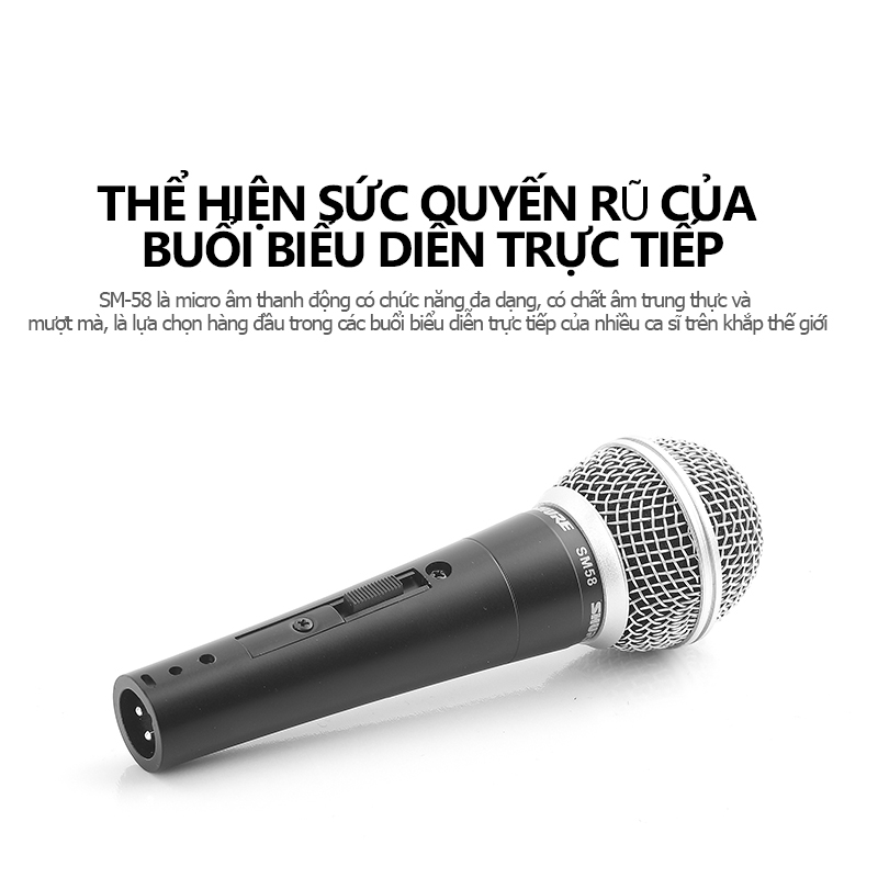 Shuer/sm58 micro có dây,micro hát karaoke,micro karaoke có dây,giọng hát rõ và tràn đầy