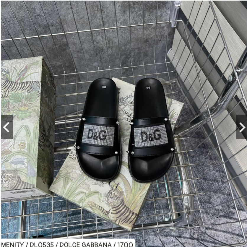 Dép quai ngang nam D&G đế PU siêu bền, đẹp