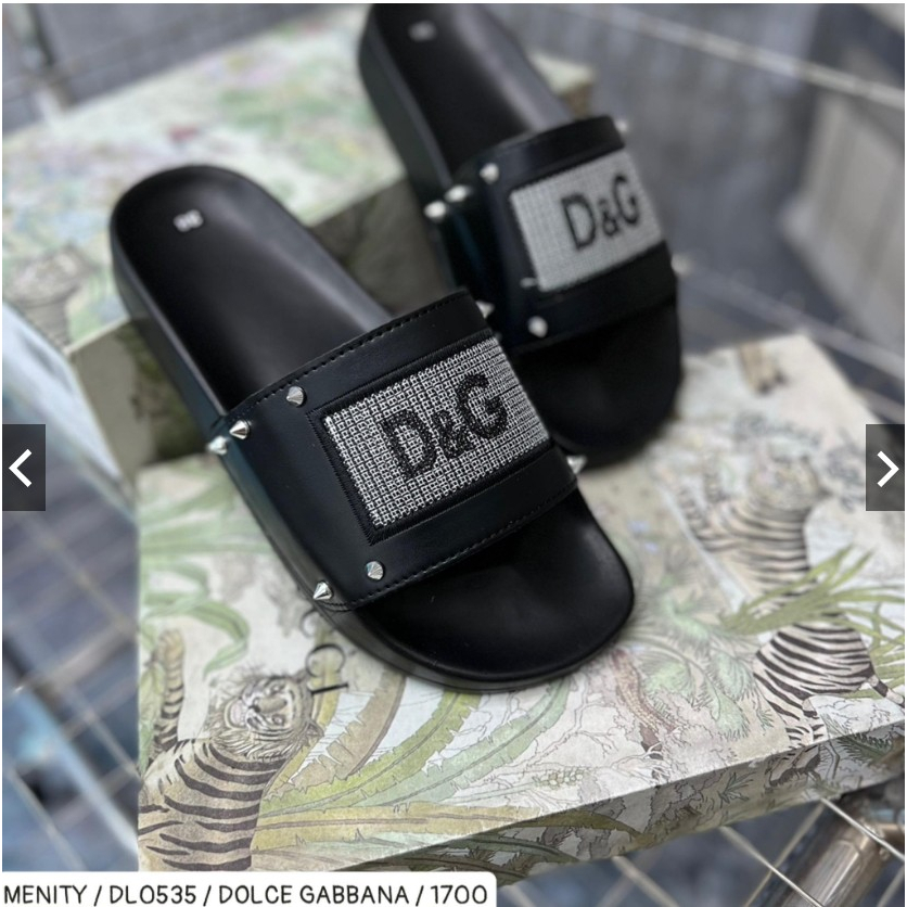 Dép quai ngang nam D&G đế PU siêu bền, đẹp