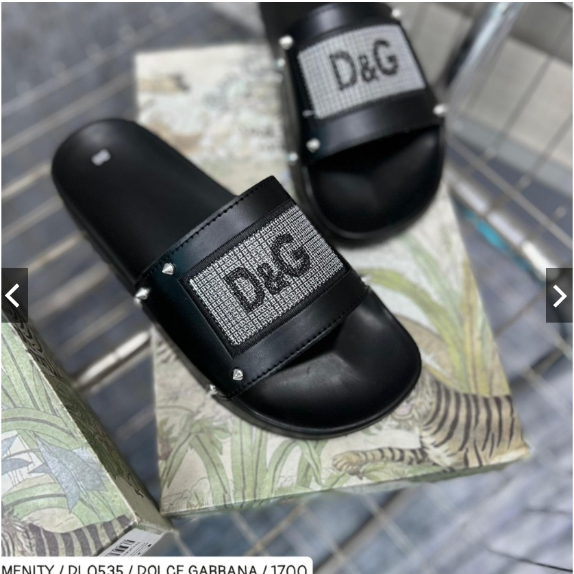 Dép quai ngang nam D&G đế PU siêu bền, đẹp