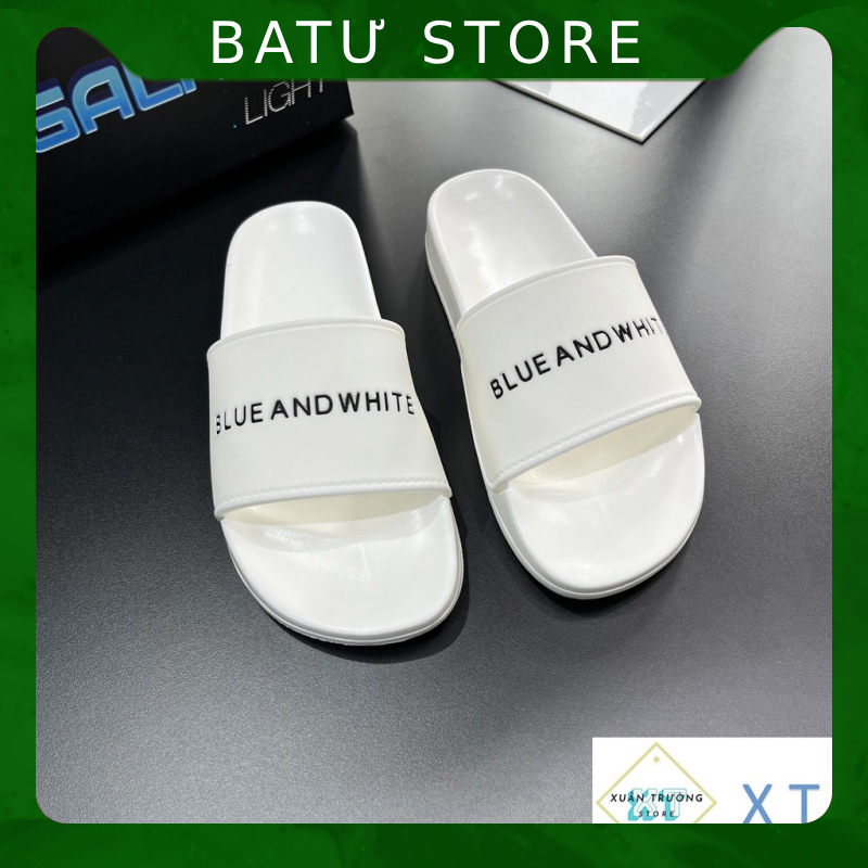 Dép ulzzang Nam Nữ phong cách Hàn Quốc - Dép Quai Ngang Blue And White