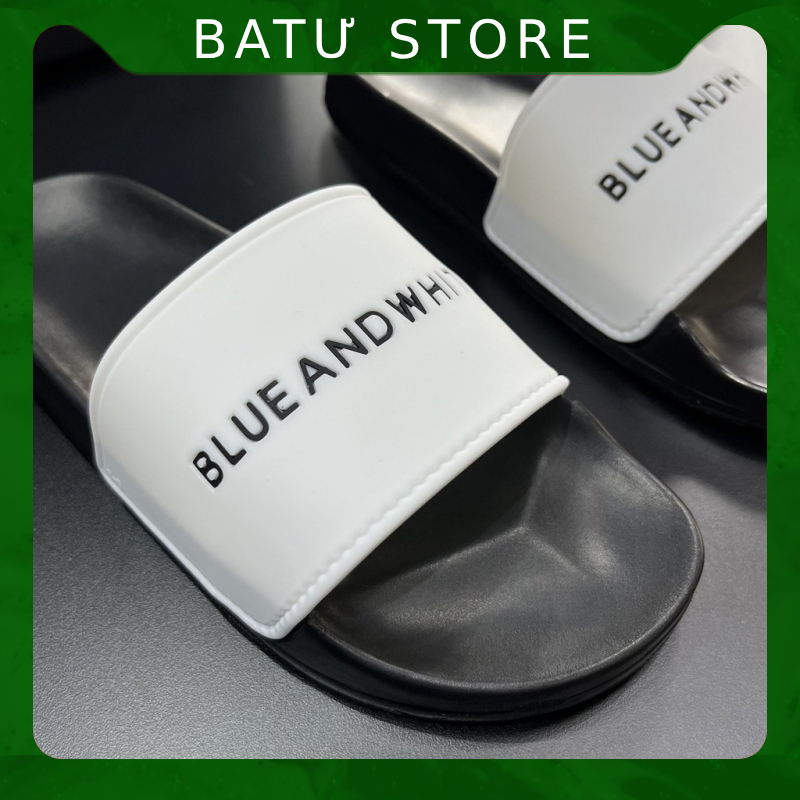 Dép ulzzang Nam Nữ phong cách Hàn Quốc - Dép Quai Ngang Blue And White