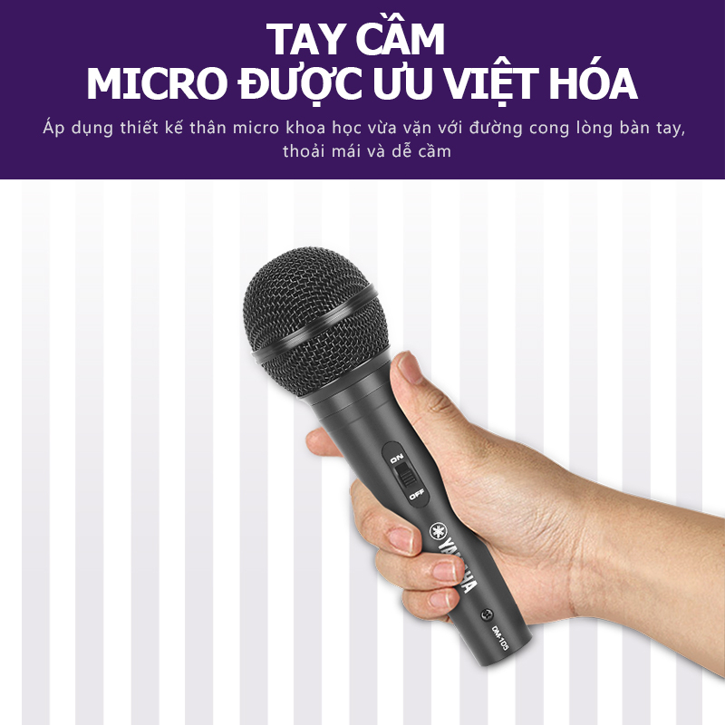 Micro karaoke có dây,yamaha/DM-105 micro có dây,micro hát karaoke,giọng hát rõ và tràn đầy