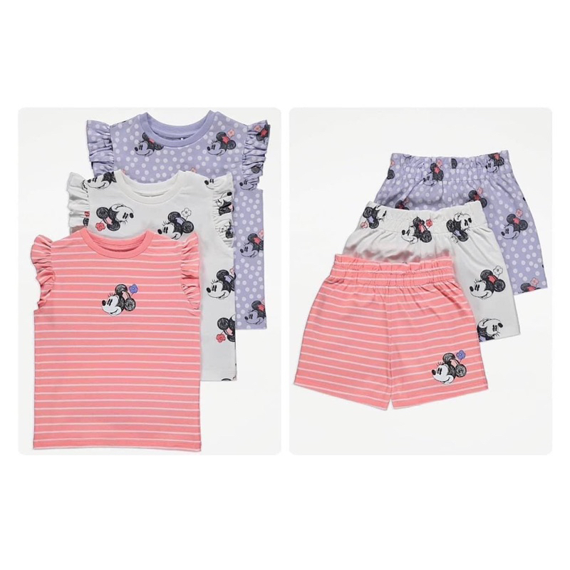 set 3 bộ cotton cộc tay minnie next