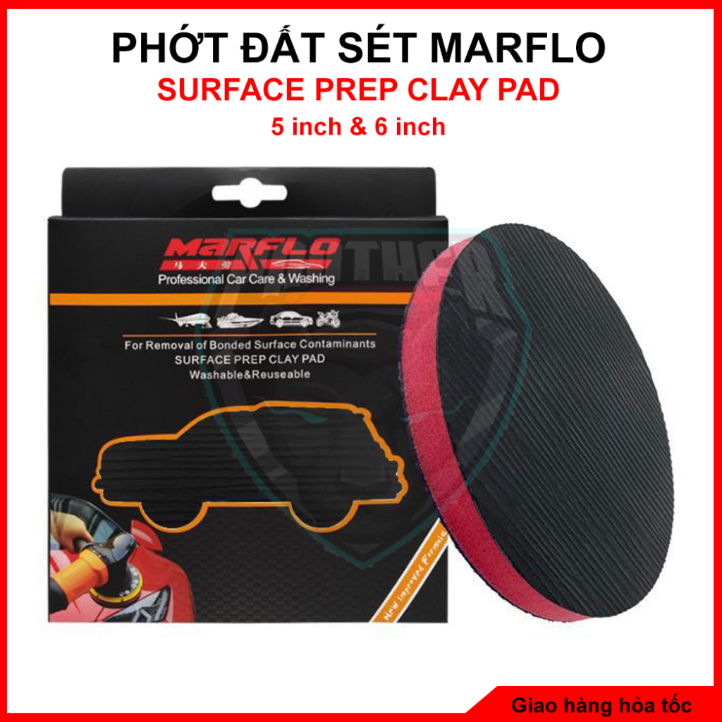 Phớt Đất Sét MARFLO Tẩy Bụi Sơn 5inch 6inch