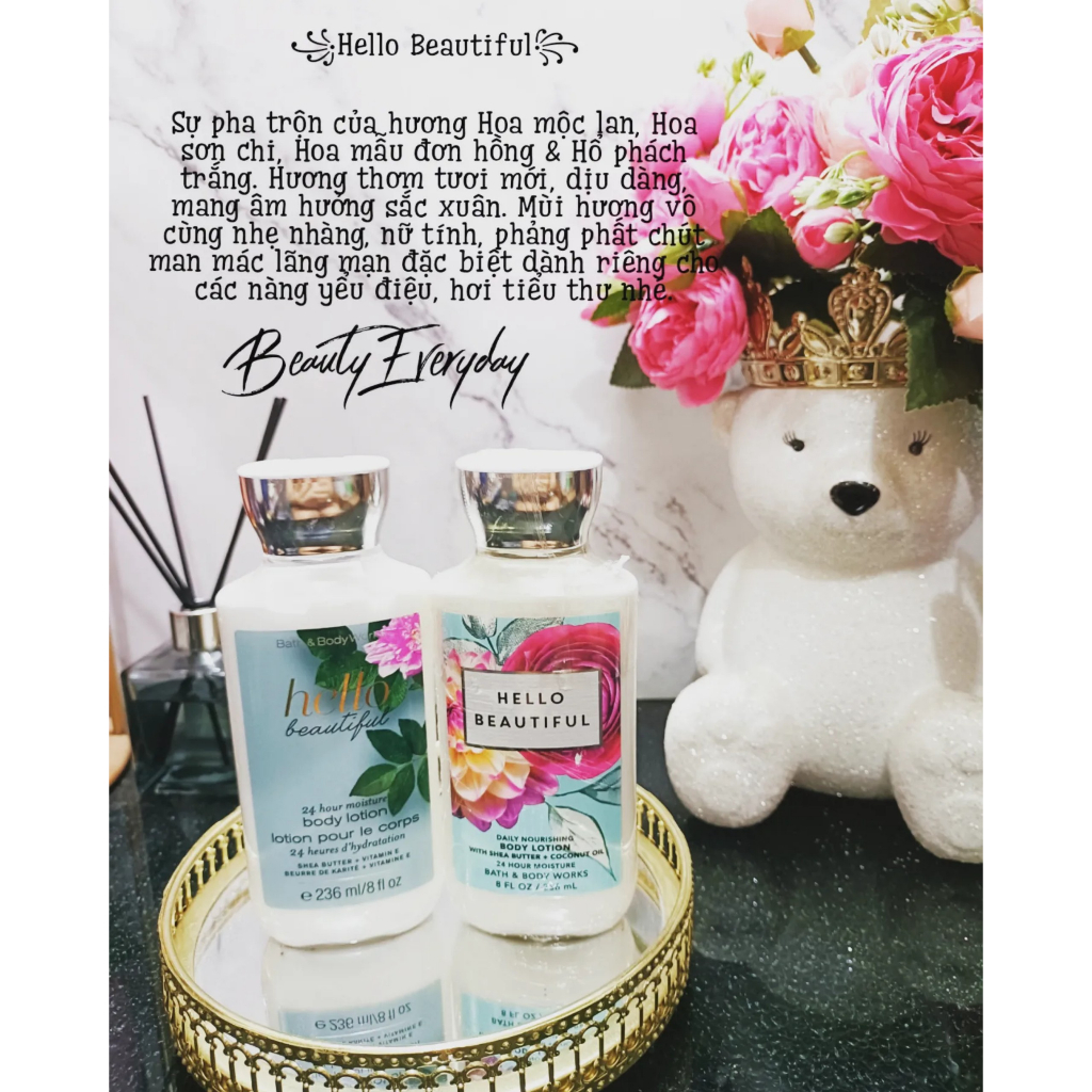 Sữa Dưỡng Thể Hello Beautiful - Body Lotion Bath & Body Works 236ml