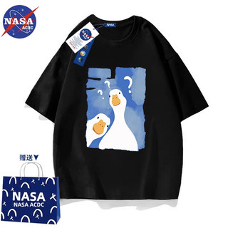 Áo thun vịt NasaSpace Nam nữ unisex tay lỡ fom rộng chất cotton cổ tròn thời trang hàn quốc NAS115