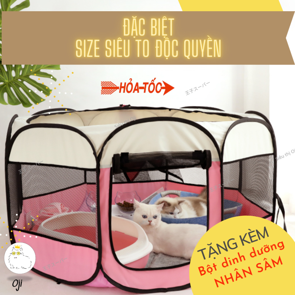 Chuồng Quây Ổ Đẻ Cho Chó Mèo Gấp Gọn