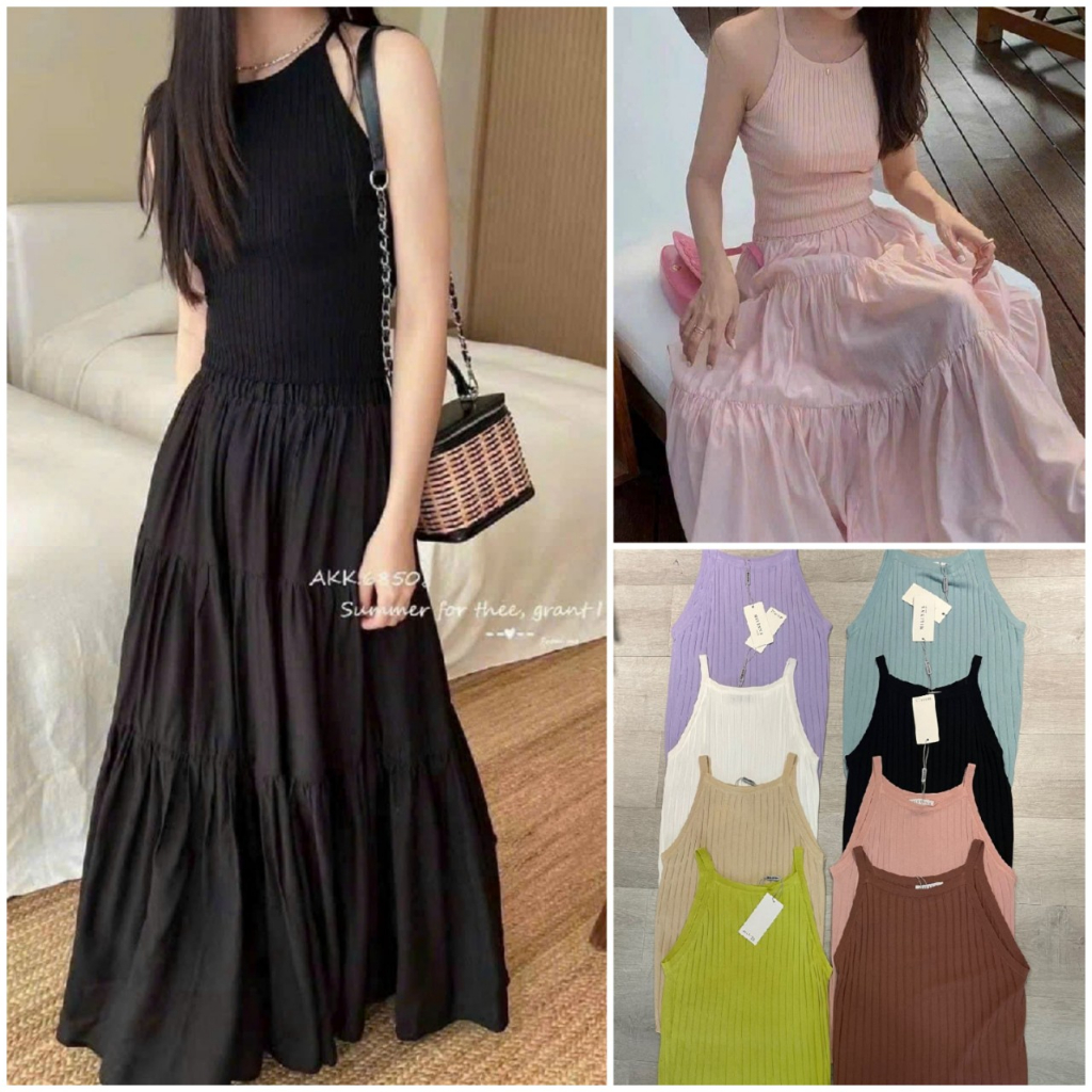 Áo sát nách nữ sọc gân thun thái MILINNA co giãn FREESIZE (áo gân 3 lỗ nữ sát nách )