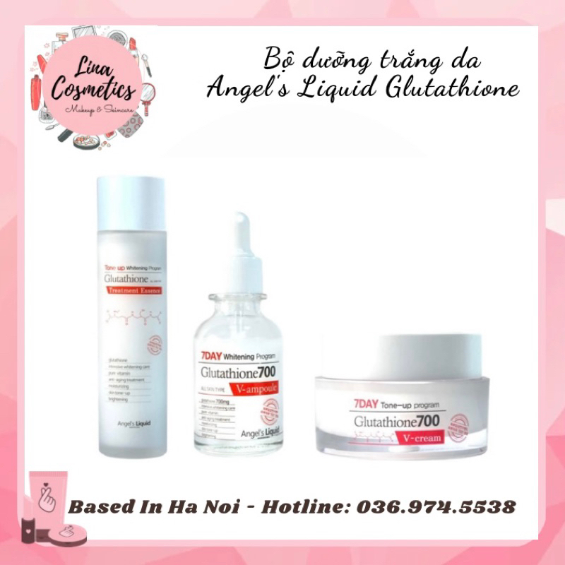 Bộ Dưỡng Trắng Angel's Liquid Whitening Program Glutathione