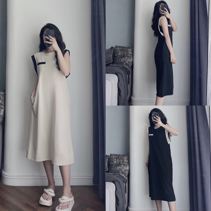 Váy xuông mặc nhà nữ mùa hè , đầm xuông bầu nữ xinh , váy phông ngủ form rộng dáng dài - memee.store