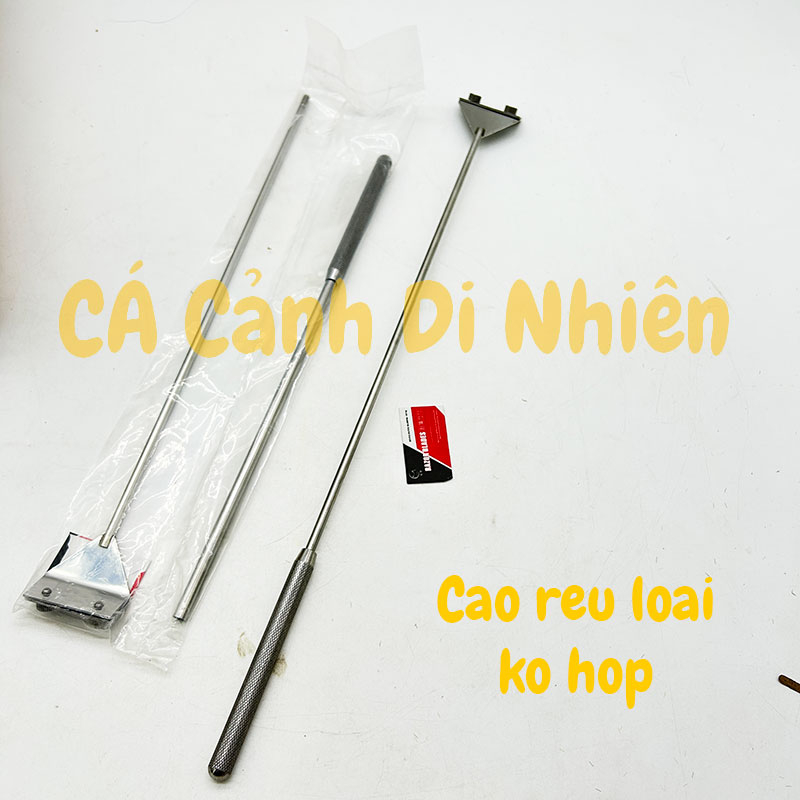 Cây cạo rêu INOX 304 loại bỏ rêu hại bám kính, vệ sinh bể thủy sinh hồ cá cảnh
