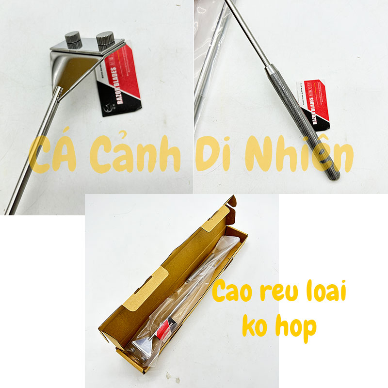 Cây cạo rêu INOX 304 loại bỏ rêu hại bám kính, vệ sinh bể thủy sinh hồ cá cảnh