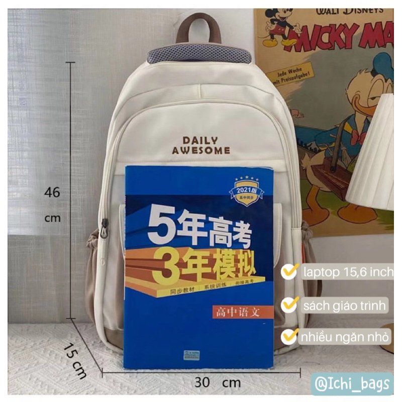 Balo Đi Học Kích Cỡ Lớn Chứa Laptop 15,6 Inch M054