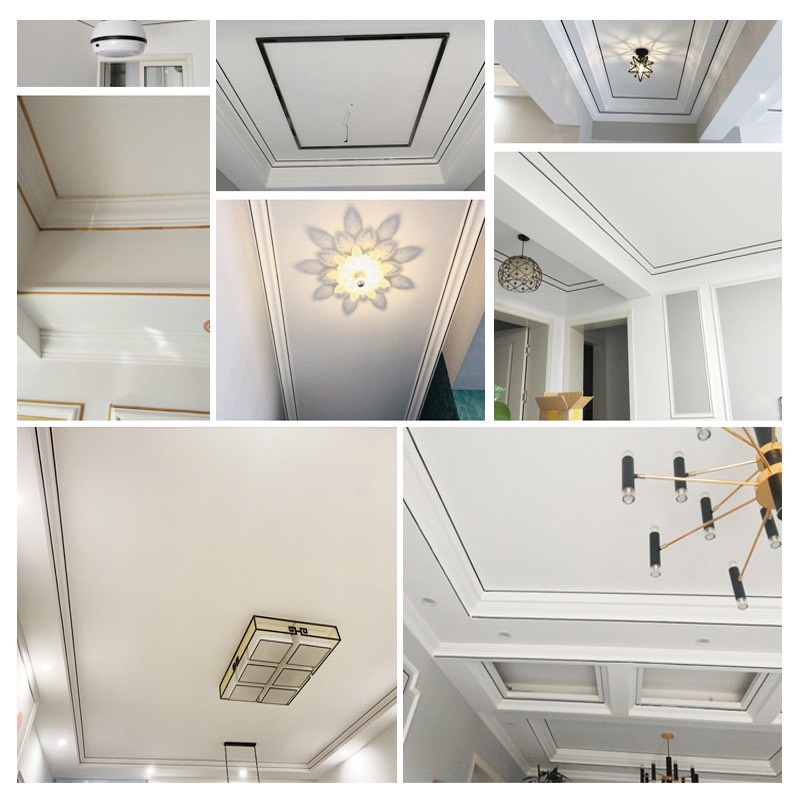 Cuộn Dây Dán PVC Viền Dạng Phẳng Trang Trí Màu Vàng, Bạc