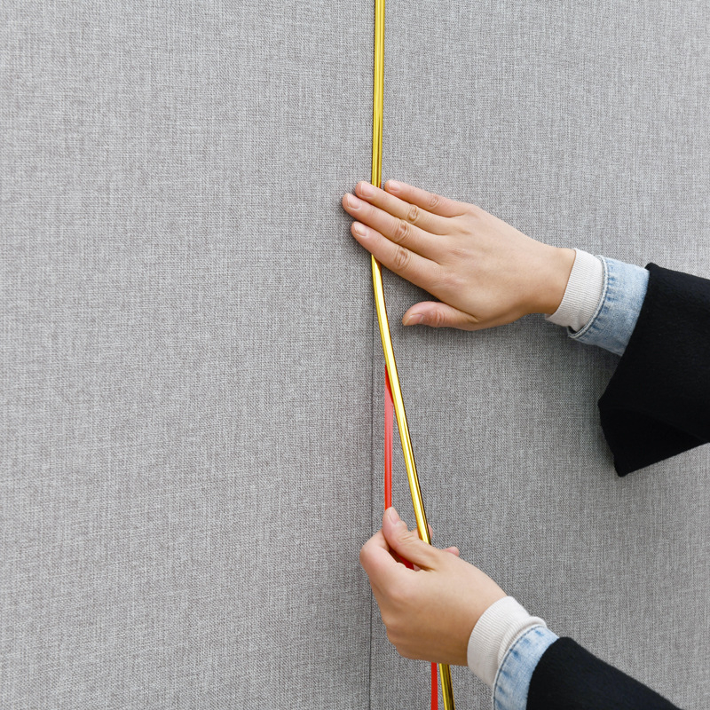 Cuộn Dây Dán PVC Viền Dạng Phẳng Trang Trí Màu Vàng, Bạc