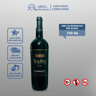 Rượu vang đỏ red wine rượu vang pháp 1982 ug bordeaux red blend aroza 750ml 13.5%