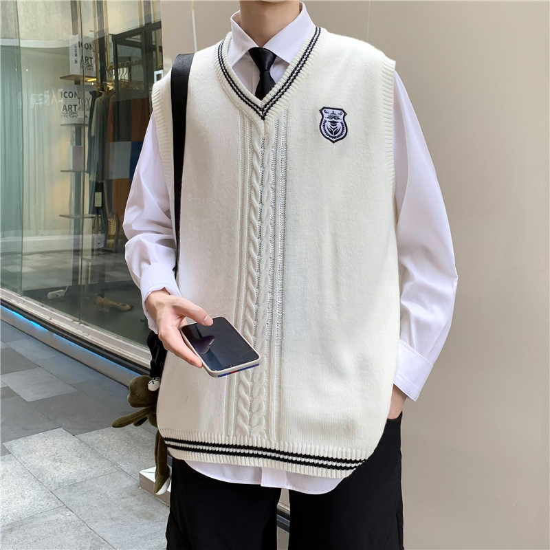 Áo sweater gile nam nữ unisex form rộng nam sinh trung học áo gile sweater unisex form rộng thời trang hàn quốc 4498