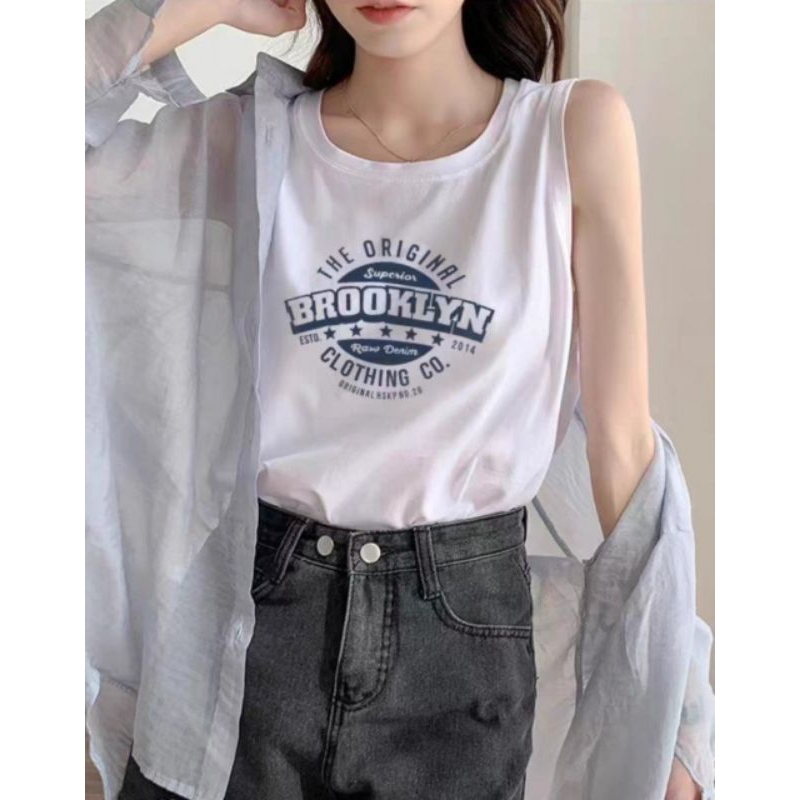 Áo ba lỗ tanktop áo 3 lỗ nữ in chữ đơn giản chất cotton thoáng mát hàng đẹp giá rẽ hot hit mẫu mới bán chạy hàn quốc