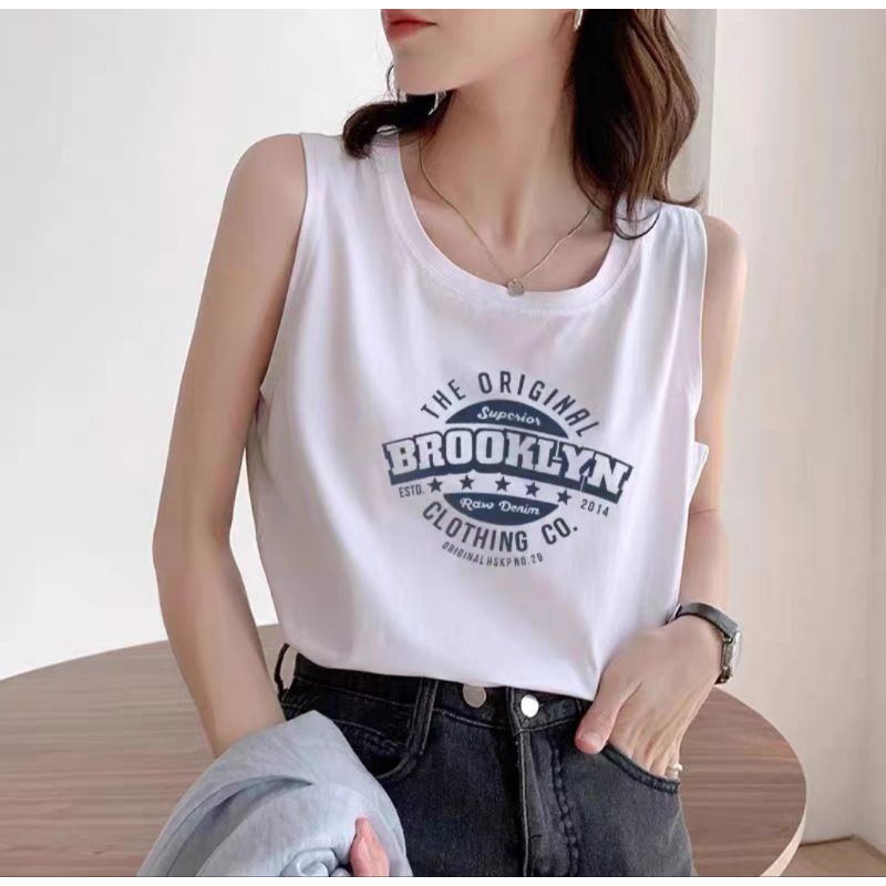 Áo ba lỗ tanktop áo 3 lỗ nữ in chữ đơn giản chất cotton thoáng mát hàng đẹp giá rẽ hot hit mẫu mới bán chạy hàn quốc