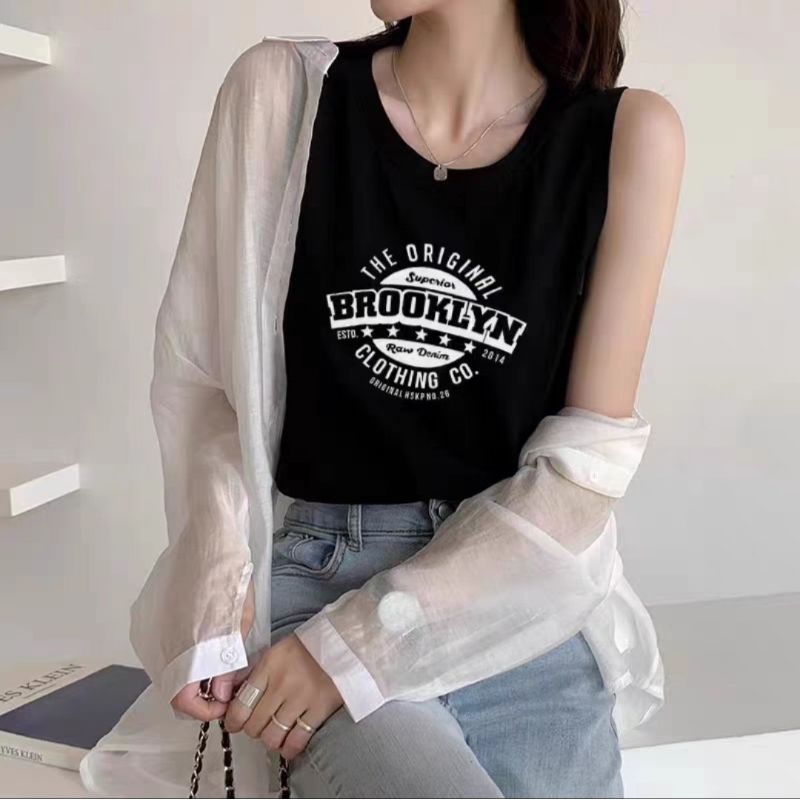 Áo ba lỗ tanktop áo 3 lỗ nữ in chữ đơn giản chất cotton thoáng mát hàng đẹp giá rẽ hot hit mẫu mới bán chạy hàn quốc